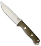 Bark River Knives Bravo 1.25 Fixed Blade Knife Green Canvas Micarta (5" S35VN)