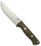 Bark River Knives Bravo 1.25 Fixed Blade Knife Green Canvas Micarta (5" CPM-3V)