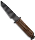 Strider Knives WB MOD 10 Tanto Fixed Blade Knife w/ Tan Cord Wrapped (Tiger PLN)