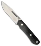 Bark River Knives Springbok II Fixed Blade Black Canvas Micarta (4.25" Satin)