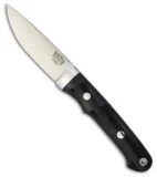 Bark River Classic Utility Caper Fixed Blade Black Canvas Micarta (3.25" Satin)