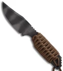 Strider Knives PR Clip Point Fixed Blade Knife w/ Tan Cord Wrapped (Tiger PLN)