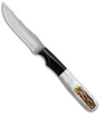 Anza Knives NK-E Fixed Blade Knife Stag Horn (3.25" Satin)