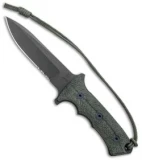 Chris Reeve Knives Green Beret Knife Fixed Blade (5.5" Gray Serr)