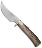 Muela Skinner Fixed Blade Knife Stag Horn (3.875" Satin)