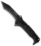Boker Plus Jim Wagner RBB Tanto Fixed Blade Knife (5.25" Black Serr) 02BO049