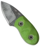 GTI Custom Drop Point Fixed Blade Neck Knife Green G-10 (1.75" Bead Blast)