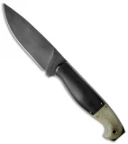T.M. Hunt Custom Fixed Blade Knife Black G-10/C-Tek Glow (4.4" Black)