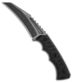 HavocWorks Hexer Fixed Blade Knife Black Micarta (4" Acidwash)