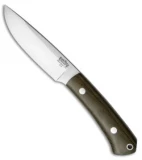Bark River Knives Highland Special Fixed Blade Knife Green Micarta (4" Satin)