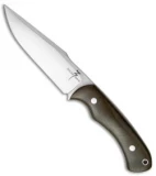 Zoe Crist Knives Santa Fe Fixed Blade Knife Green Canvas Micarta (5" Satin)