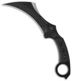 TOPS TAC-TOPS Karambit Fixed Blade Knife Micarta (6.2" Black) TAC-01