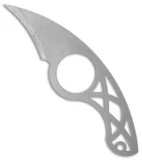 Schwartz Tactical La Griffe Titanium Fixed Blade Neck Knife (2" Stonewash)