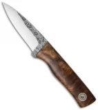 Fiddleback Forge Bear Cub Fixed Blade Knife Afzelia Wood (3.25" Satin)