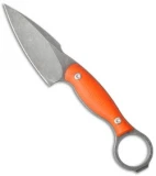 John Gray Custom Accomplice Fixed Blade Knife Orange G-10 (3.25" Acid SW)
