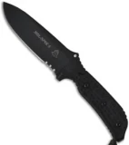 TOPS Knives MIL-SPIE 5 Tactical Fixed Blade Knife (5.2" Black Serr) MIL-05