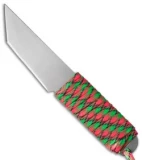 Snody Knives Custom Urban Tanto Fixed Blade Knife Zombie Mardi Gras (3" Satin)