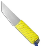 Snody Knives Custom Urban Tanto Fixed Blade Knife Neon Yellow (3" Satin)
