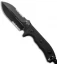 Microtech Crosshair Knife Double Edge Fixed Blade (5" Black Serr) 101-2BL