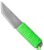 Snody Knives Custom Urban Tanto Fixed Blade Knife Neon Green (3" Satin)