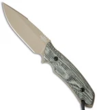 Attleboro Knives Battle Knife Fixed Blade w/ Tan Sheath (4.5" Tan)