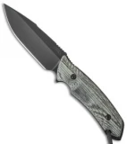 Attleboro Knives Battle Knife Fixed Blade w/ Black Sheath (4.5" Black) AK10121
