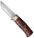 Karesuando Kniven The Buck Fixed Blade Knife Curly Birch/Horn (3.25" Satin)