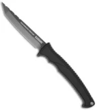 Blackhawk! Razorback Trocar Fixed Tactical Knife (3.875" Black Plain) 15RT00BK