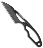Real Steel Knives Alieneck Wharncliffe Fixed Blade Neck Knife (3.0" Black)