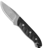 Hazen Knives Medium 1095 Series Fixed Blade Knife Black (3.5" Tumbled) 2BK