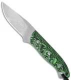Hazen Knives Medium 1095 Series Fixed Blade Knife Green/Black (3.5" Tumbled) 2GR