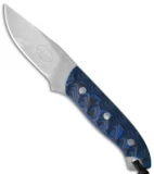 Hazen Knives Medium 1095 Series Fixed Blade Knife Blue (3.5" Tumbled) 2BL