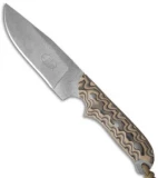Hazen Knives Large 1095 Series Fixed Blade Knife Brown (4.5" Tumbled) 3BR