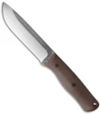 Alfa Knife Ak1 Major Bush Fixed Blade Brown Linen Micarta  (5.25" Satin)