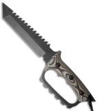 Treeman Knives Ultra Phalanx D-Guard Knife Camo G-10 (7.5" Black Sawback)