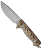 Treeman Knives Recon Hunter Fixed Blade Knife Boa G10 (4.375" Silver)