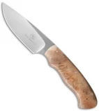 Arno Bernard Knives Zebra Fixed Blade Knife Maple Burl (4" Satin)