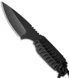 Strider Knives PR Spear Point Fixed Blade Black Cord (3" Black Cerakote)