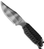 Strider Knives PR Bowie Fixed Blade Knife Black Cord (3.5" Tiger Stripe)