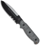TOPS Knives Black Star Evolution Knife Fixed Blade (5" Black Serr) BSE-01