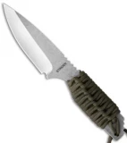 Strider Model SA-L Fixed Blade Knife OD Green Cord Wrap (4" Stonewash)