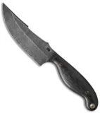 Olamic Cutlery Baikal Fixed Blade Knife Carbon Fiber (4.75" Damascus) 2029