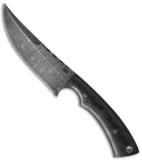 Olamic Cutlery Nero Fixed Blade Knife Carbon Fiber (4.75" Damascus) 2027
