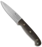 LT Wright Knives GNS Scandi Fixed Blade Black Micarta (4.5" Satin)