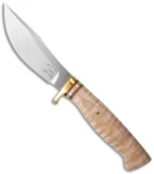 White River Knives Traditional Large Clip Point Hunting Knife Tiger Stripe Maple