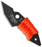 Florian Tanto Fixed Blade Neck Knife Orange Paracord (1.875" Black)
