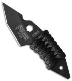 Florian Tanto Fixed Blade Neck Knife Black Paracord (1.875" Black)
