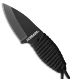 Schrade 406 Fixed Blade Neck Knife Cord Wrap (2.5" Black) SCH406N
