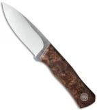 Fiddleback Forge Monarch Knife Maple Burl (3.625" Satin)