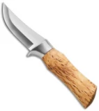 Brusletto Falken Fixed Blade Knife Birch Wood (3.5" Satin) Norway